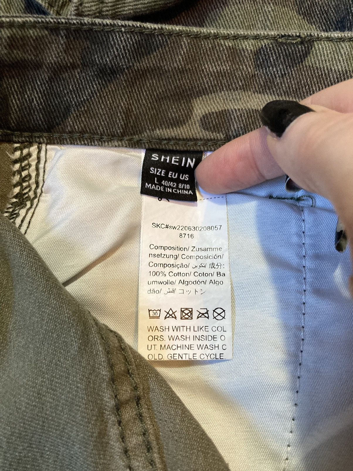 Shein SHEIN street style camo straight leg jeans Size 36" / US 14 / IT 50 - 2 Thumbnail