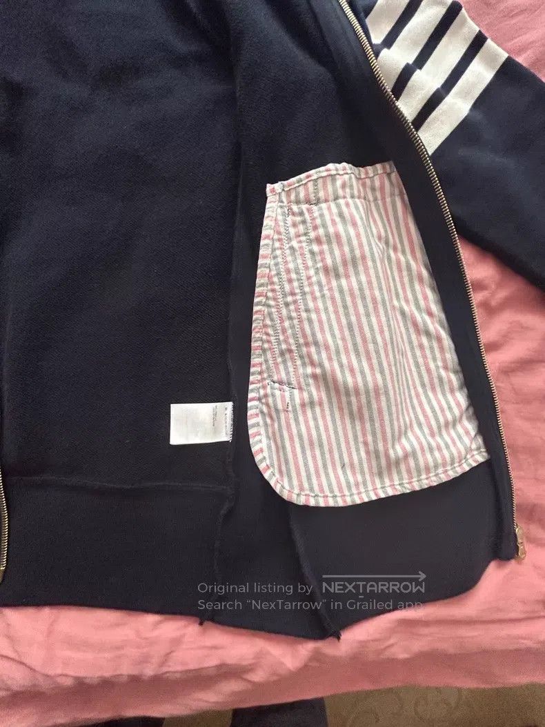 Thom Browne Thom Browne Four Stripe Zip Hoodie Size US XL / EU 56 / 4 - 6 Thumbnail