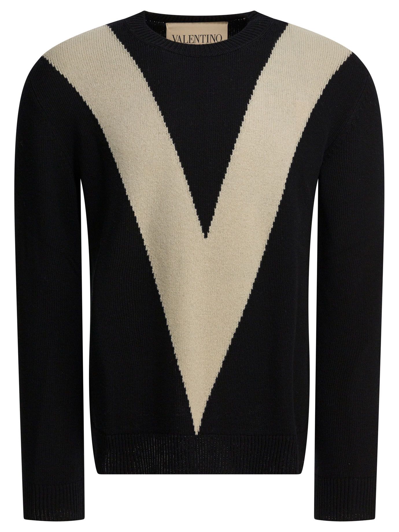 Valentino Valentino Wool Sweater With Inlaid V tag size M Men - USA Duties Paid Size US M / EU 48-50 / 2 - 1 Thumbnail