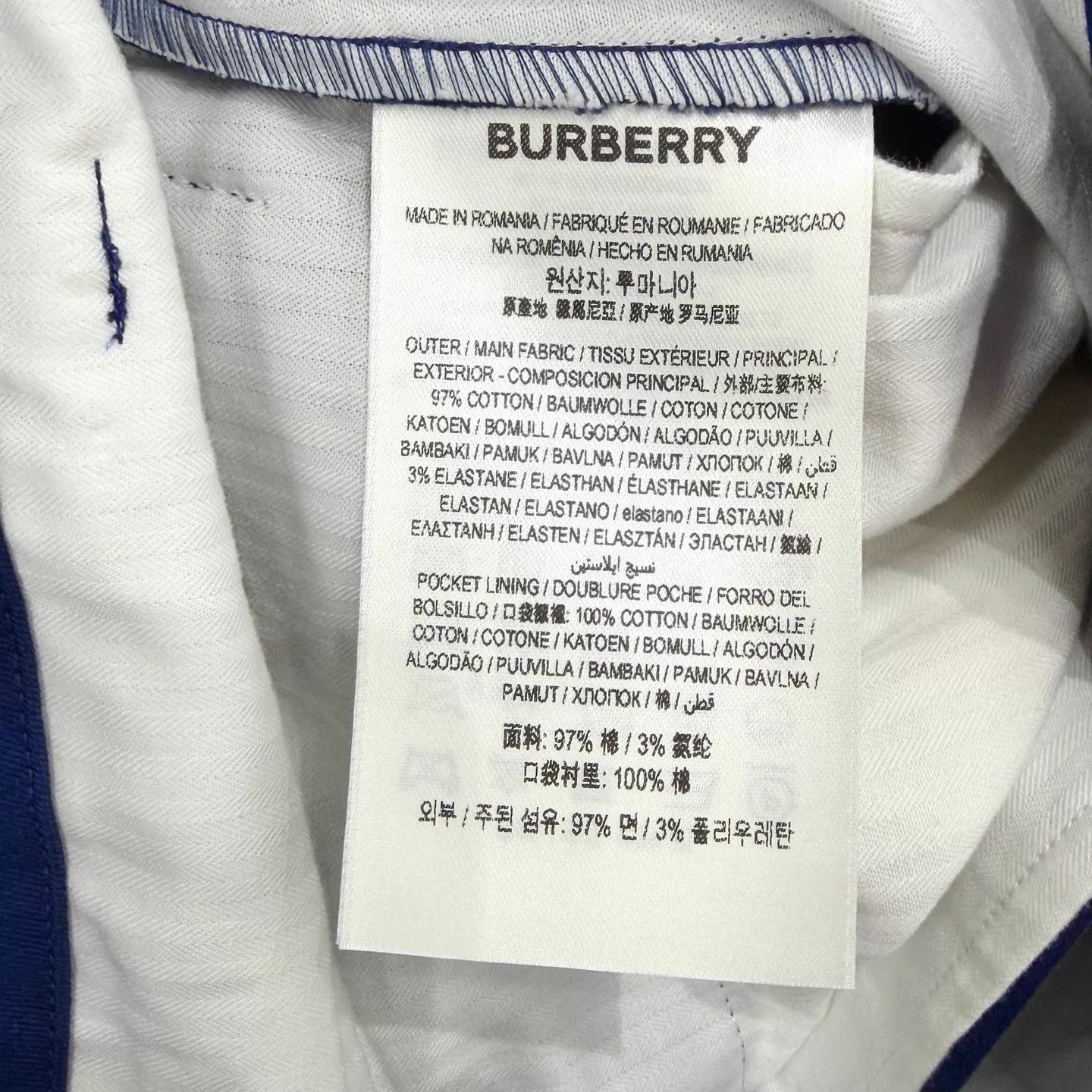 Burberry Blue Cargo Pants with Zip Pockets Size 30 Size US 30 / EU 46 - 4 Thumbnail