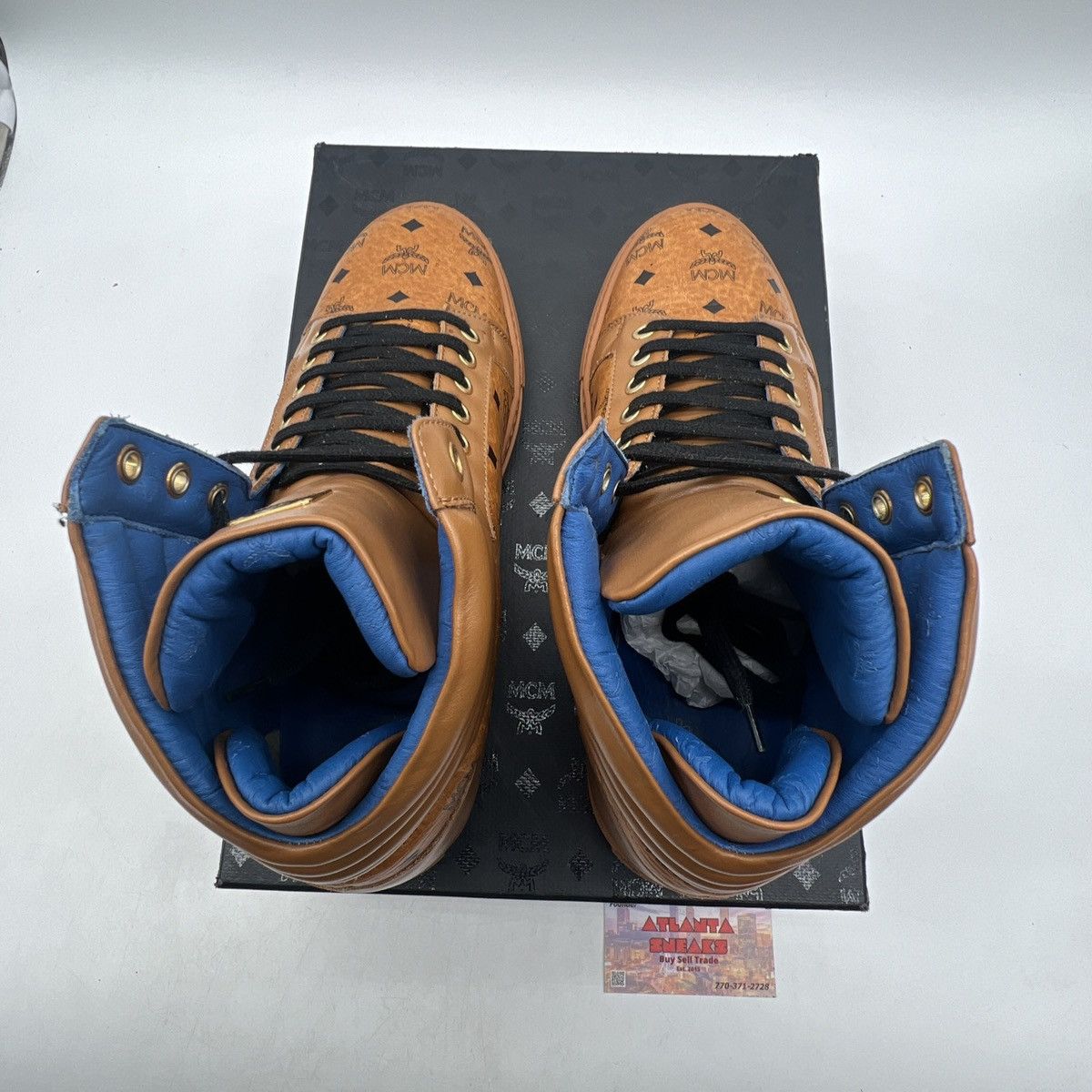 MCM MCM Visetos High Top Sneakers in Honey Size US 7 / EU 40 - 7 Thumbnail