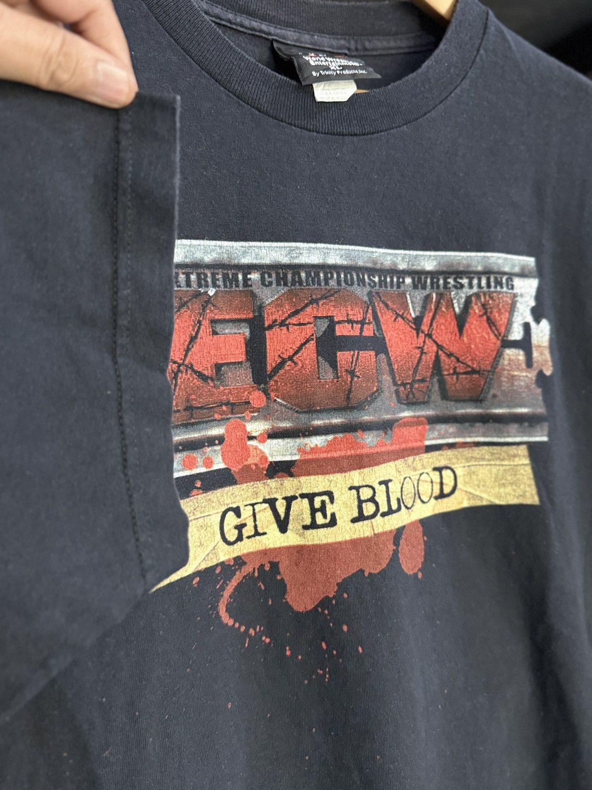 WWF Vintage ECW Give Blood Wwf Wrestling Tee Size US XL / EU 56 / 4 - 8 Thumbnail