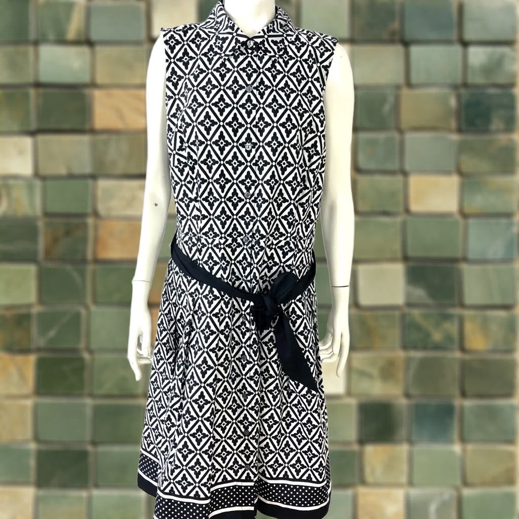 Talbots Talbots 12 Midi Button Shirt Dress All Over Print Black Shirt Dress Ladies Regular 12 Black Talbots Dress Size XL / US 12-14 / IT 48-50 - 1 Thumbnail