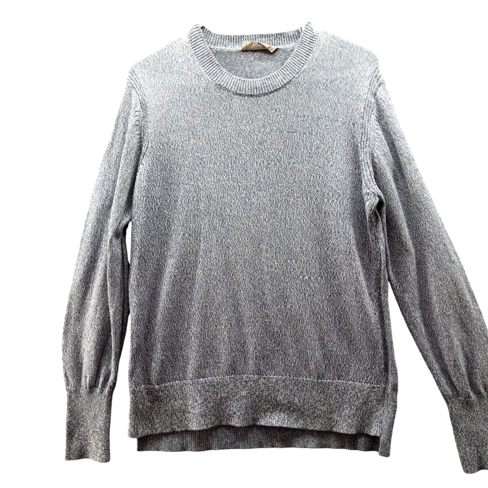 Everlane Everlane Lightweight Cotton Sweater Mens L Light Blue Heather Crewneck Easy Care Cotton Knit Pullover Casual Winter/Fall Mens Regular Fit Size US L / EU 52-54 / 3 - 2 Thumbnail