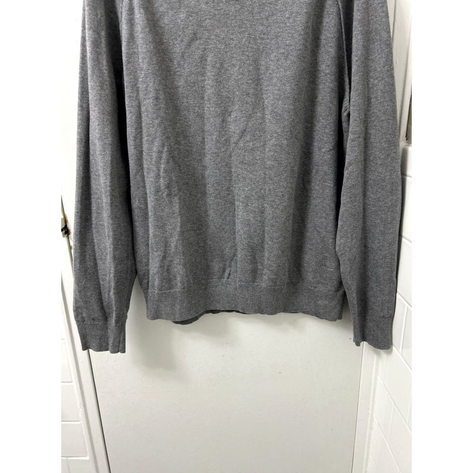 Brooks Brothers Brooks Brothers Red Fleece Sweater Mens L Gray Cotton Cashmere Raglan Crewneck Pullover Knit Casual Business All Seasons Lightweight Size US L / EU 52-54 / 3 - 3 Thumbnail