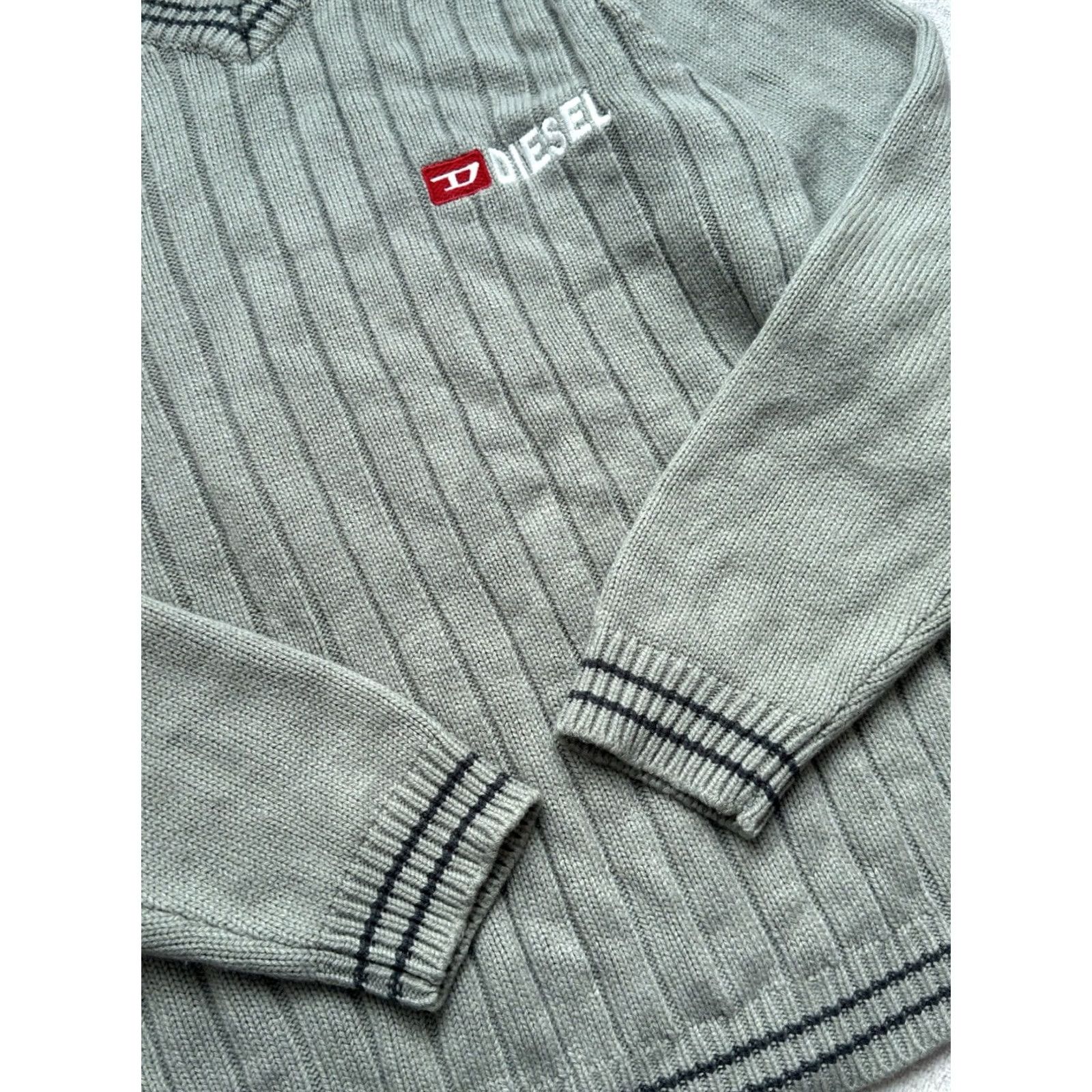 Diesel VINTAGE Diesel Knitted Embroidered Logo Gray Sweater M Men Size US M / EU 48-50 / 2 - 5 Thumbnail