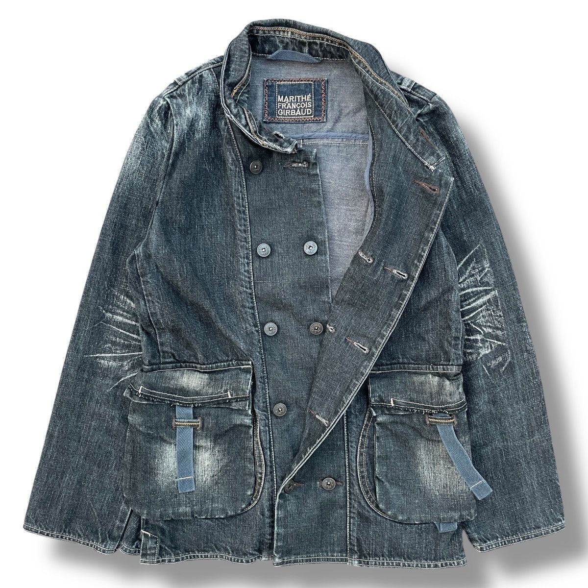 Marithe + Francois Girbaud VINTAGE Marithe Francois Girbaud 90s Bondage Denim Jacket Size S / US 4 / IT 40 - 6 Thumbnail