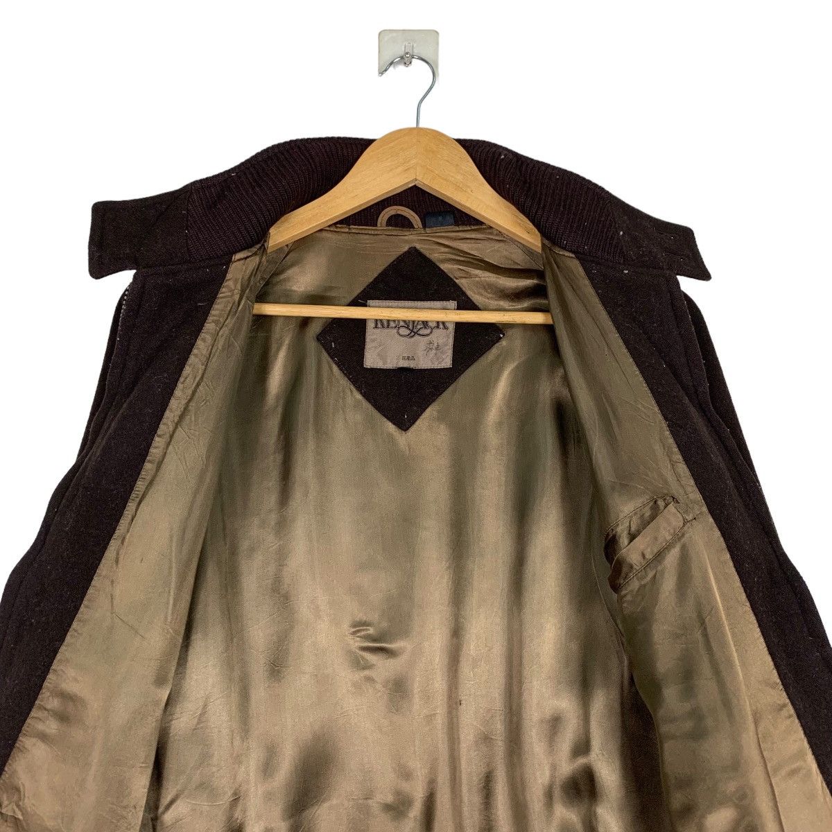 Japanese Brand KENJACK Dark Brown Wool Bomber Jacket #1069-C48 Size US L / EU 52-54 / 3 - 12 Thumbnail
