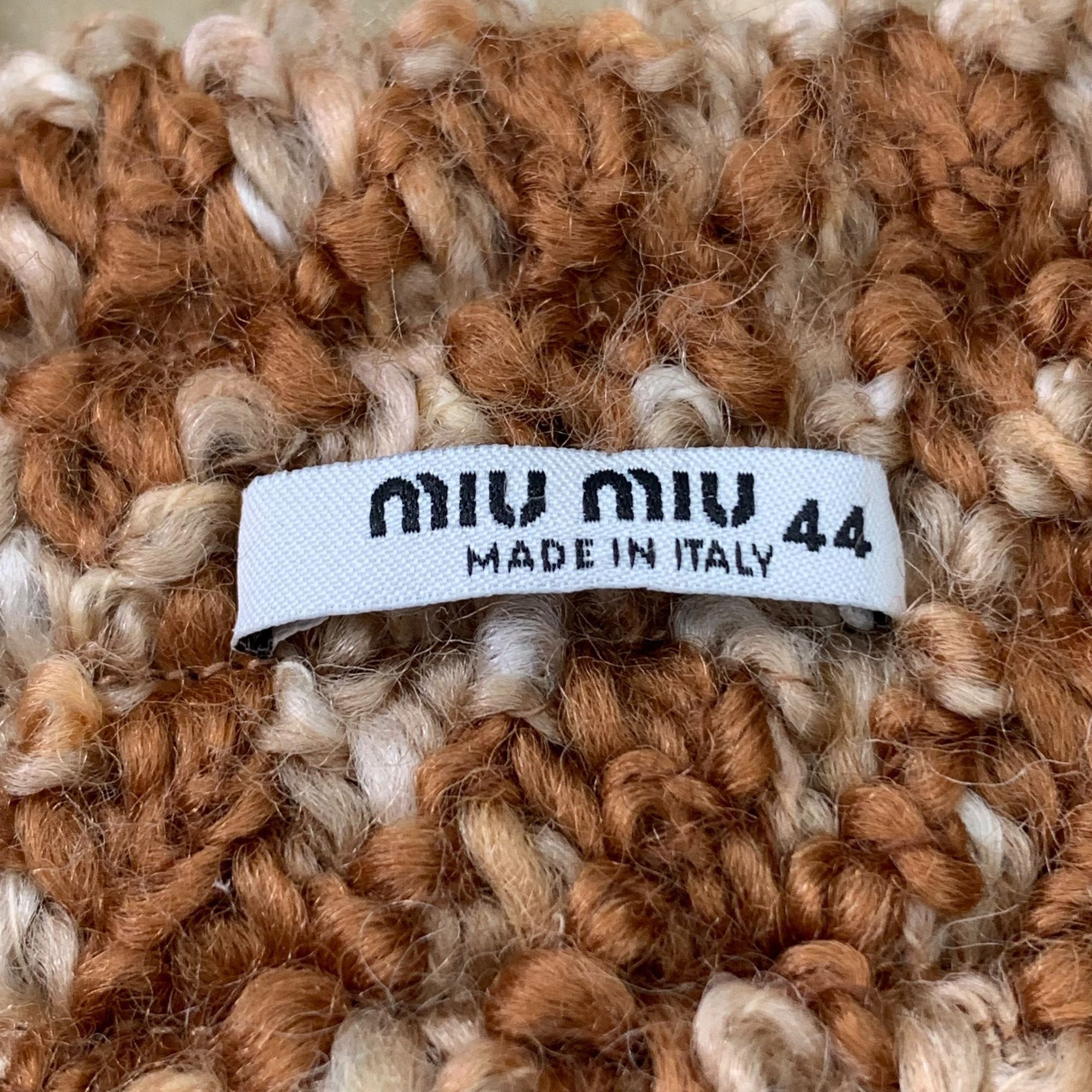 Miu Miu Miu Miu Brown Checkered Rear Slit Wool Blend Skirt Size 44 M Size 30" / US 8 / IT 44 - 2 Thumbnail