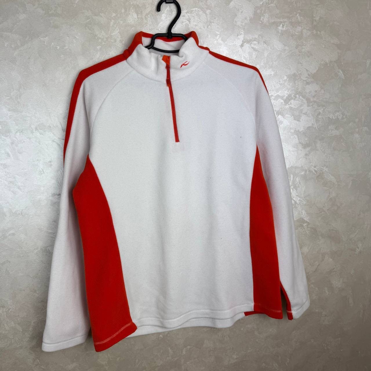 KJUS KJUS Half Zip Fleece Pullover White Red Colorblock Size 44 Size US S / EU 44-46 / 1 - 1 Thumbnail