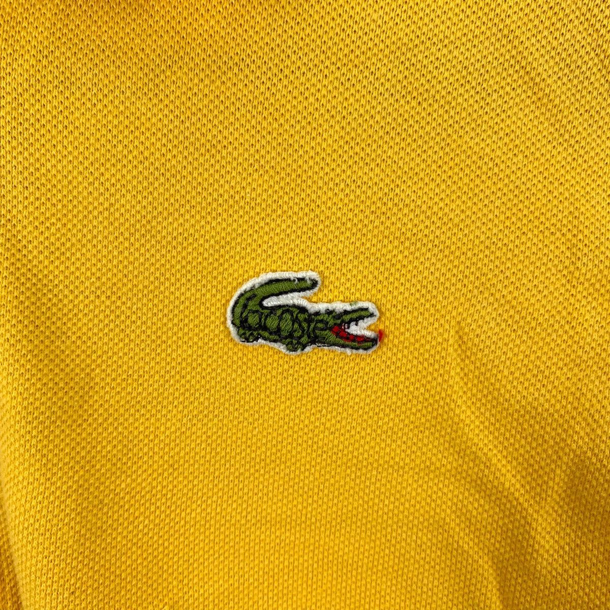 Lacoste Vintage 90’ CHEMISE LACOSTE FRANCE Yellow Polo Tee Shirt Top Size S / US 4 / IT 40 - 3 Thumbnail