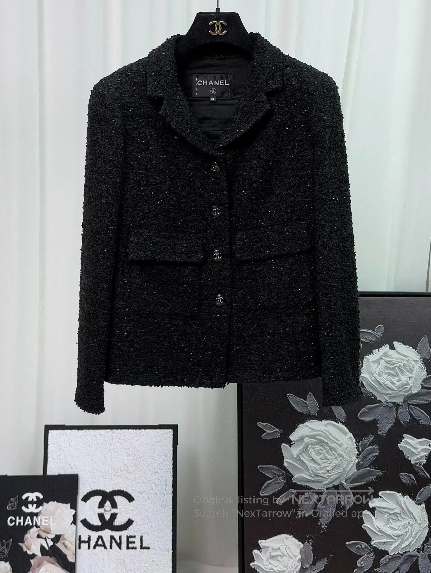 Chanel Chanel 21C Black Doll Collar Coat. Size XXS / US 00 / IT 34 - 1 Thumbnail