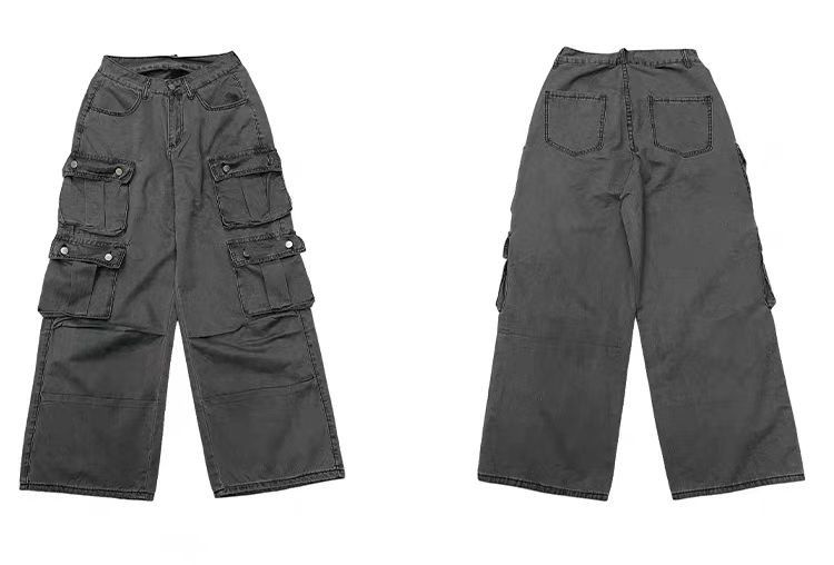Japanese Brand × Vintage Retro High Street Hip Hop Wide Leg Loose Casual Pants Size US 28 / EU 44 - 4 Thumbnail