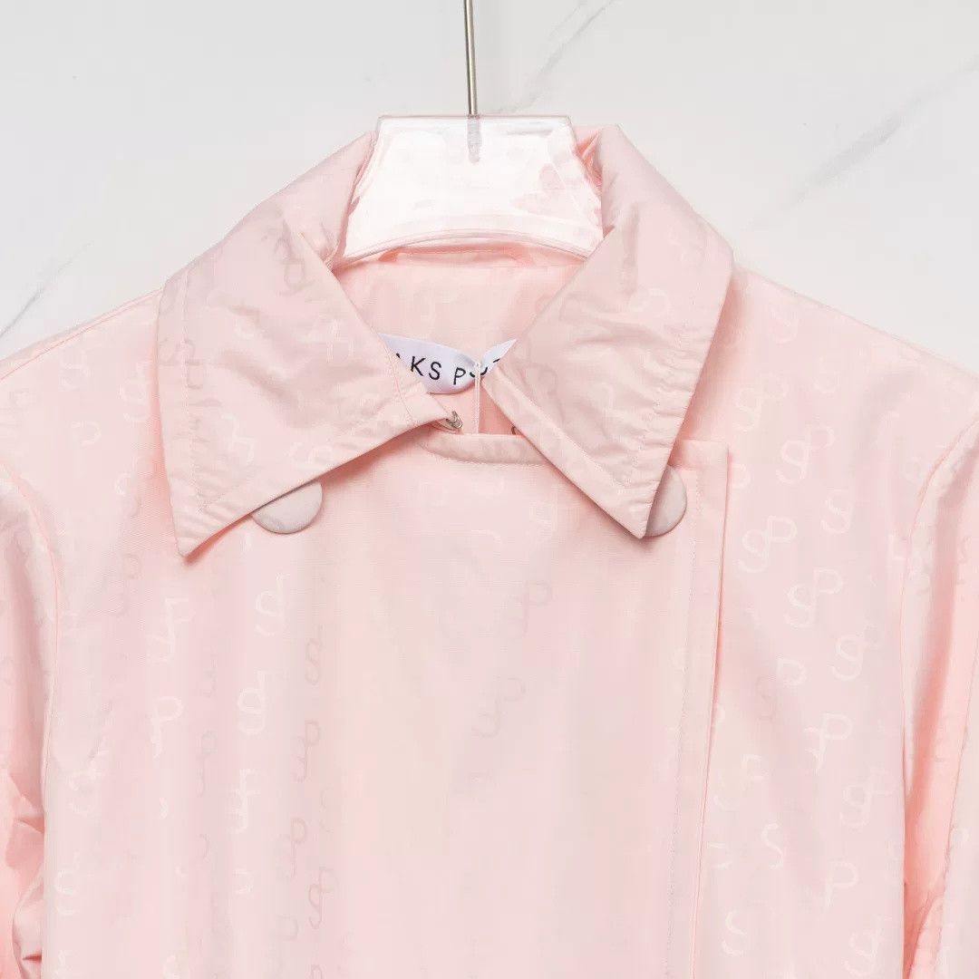 Saks Potts Pink Monogram Trench Coat, Women's — image 2 of 6