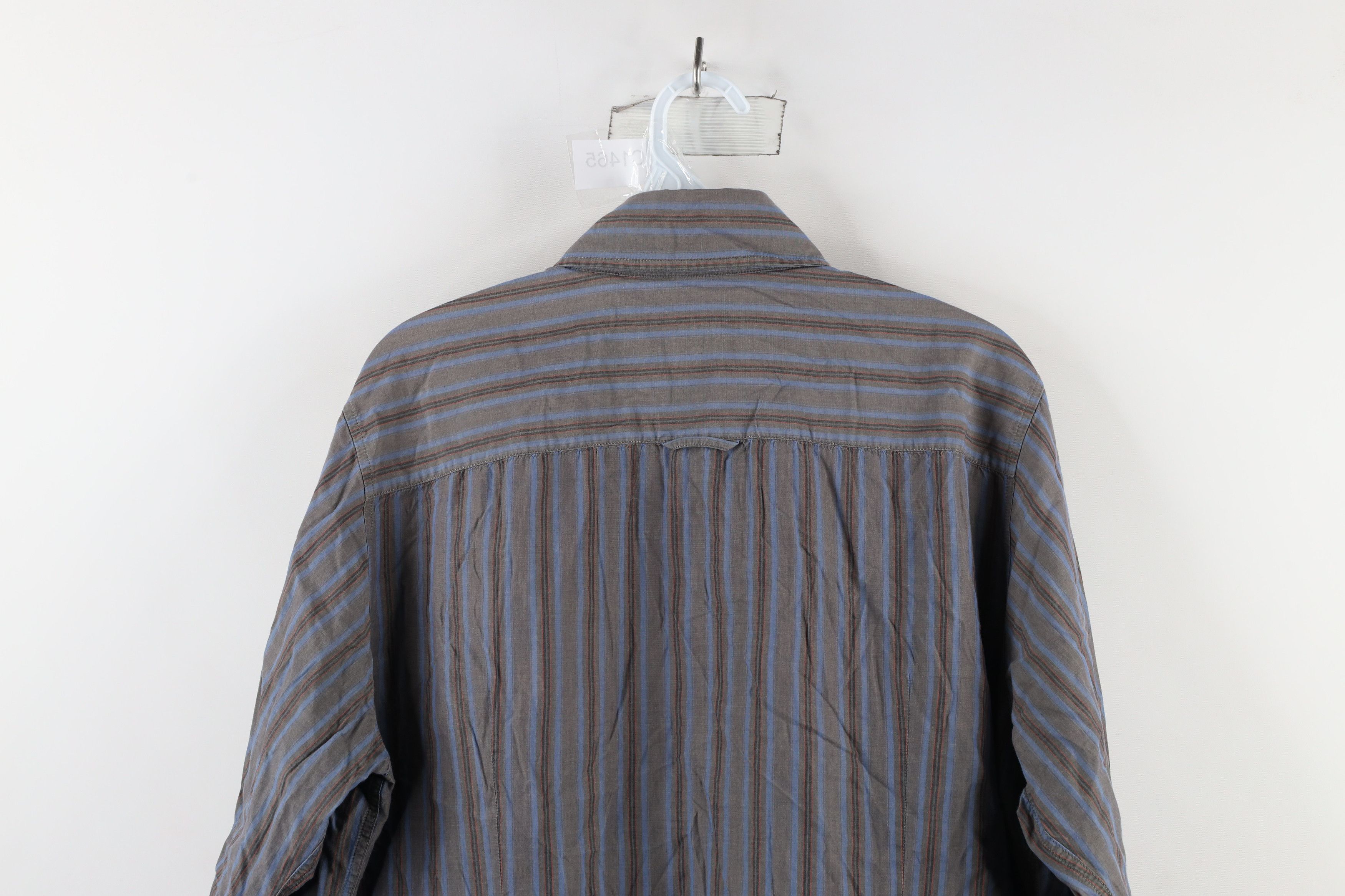 Hugo Boss × Vintage Hugo Boss Bodyline Striped Collared Button Shirt Cotton Size US L / EU 52-54 / 3 - 13 Thumbnail