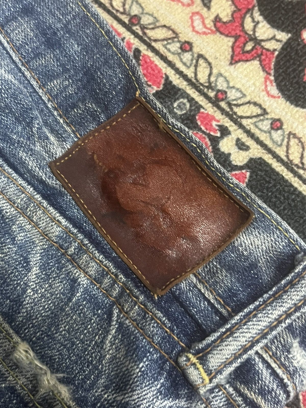 Eternal Vintage Japanese Brand Eternal Blue Faded Washed Slash Jeans Size US 32 / EU 48 - 10 Thumbnail