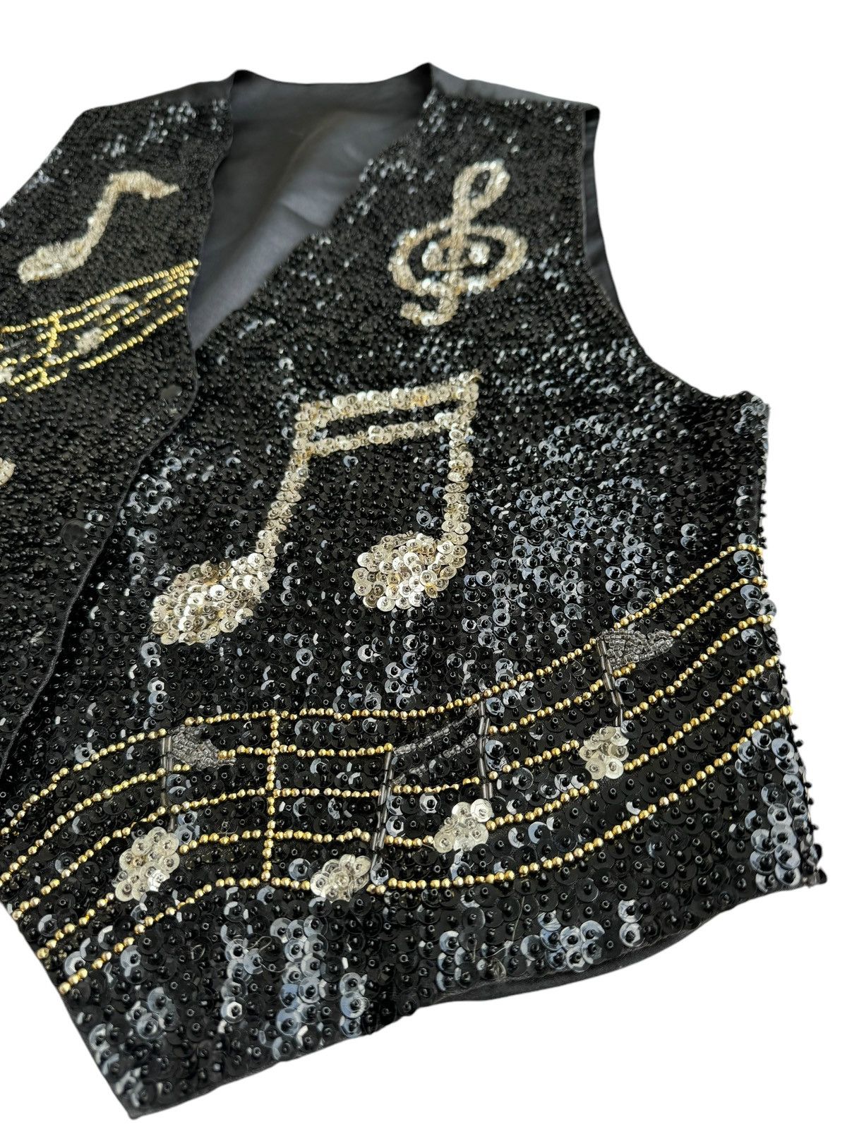 Japanese Brand × The Unbranded Brand Vintage Unbranded Art Music Sequin Rock Star Size US S / EU 44-46 / 1 - 5 Thumbnail
