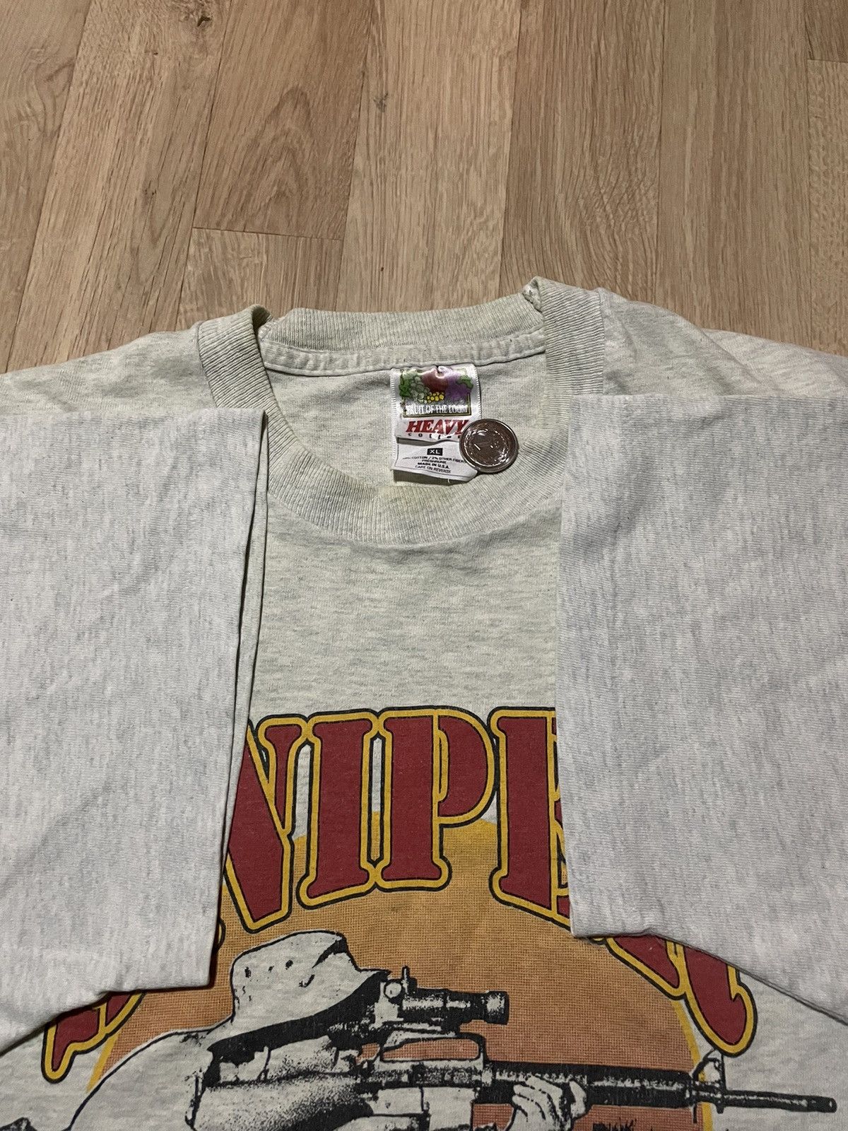 Fruit Of The Loom × Vintage vintage sniper fruit of the loom shirt 90s Size US XL / EU 56 / 4 - 5 Thumbnail
