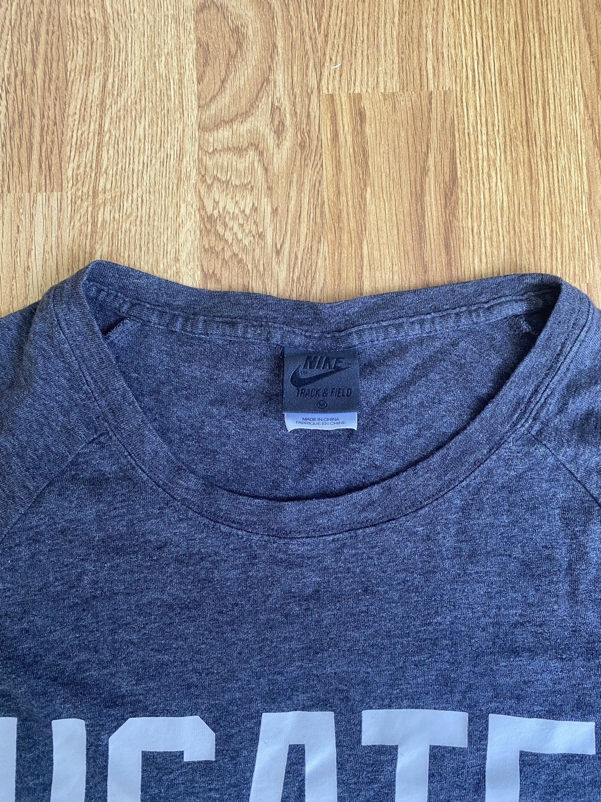 Nike × Vintage Vintage USATF Track And Field Nike Long Sleeve Cotton Gray M Size US M / EU 48-50 / 2 - 7 Thumbnail