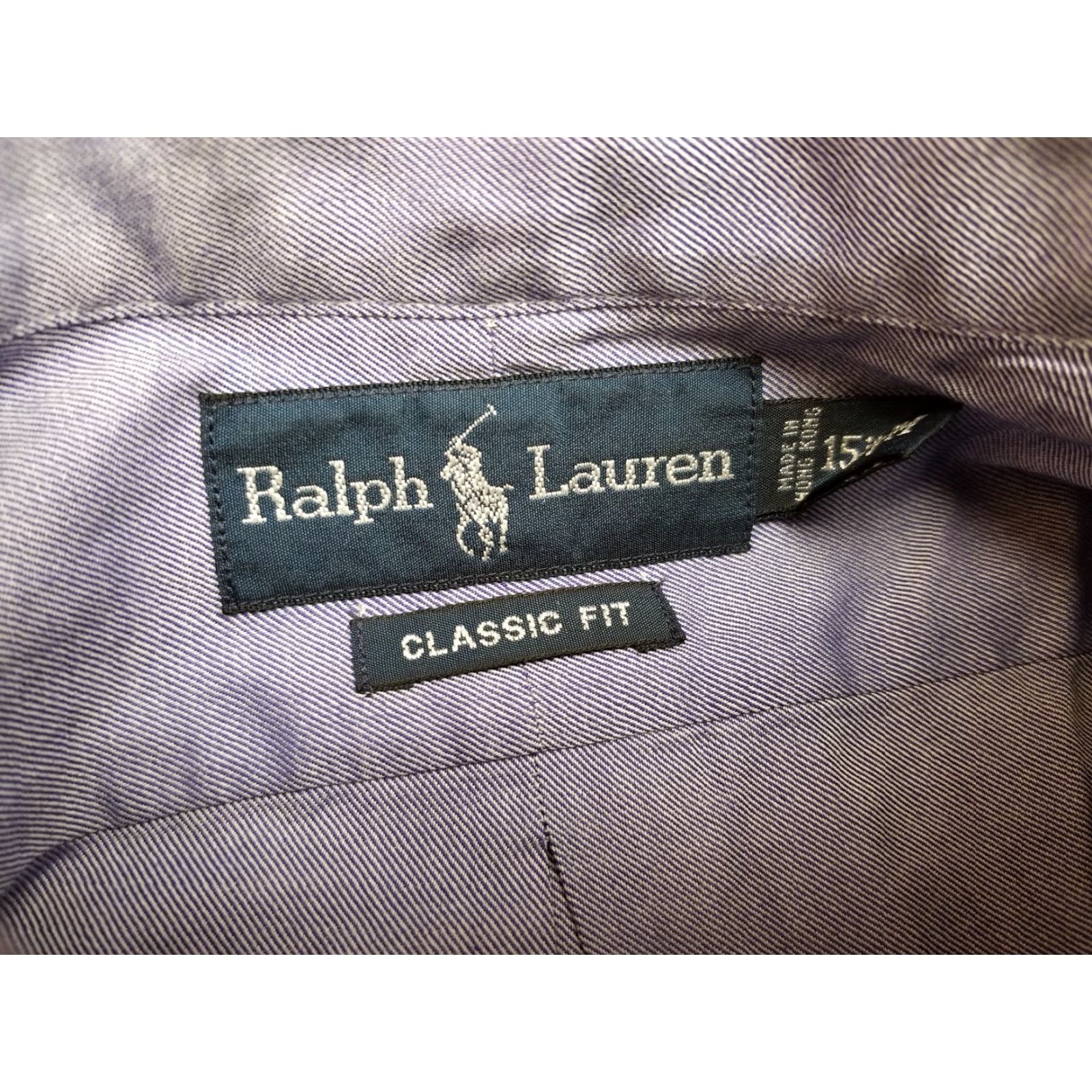 Polo Ralph Lauren Ralph Lauren Shirt Men 15.5 Blue Lavender 100% Cotton Classic Fit Long Sleeve Button-Up Size US L / EU 52-54 / 3 - 7 Thumbnail