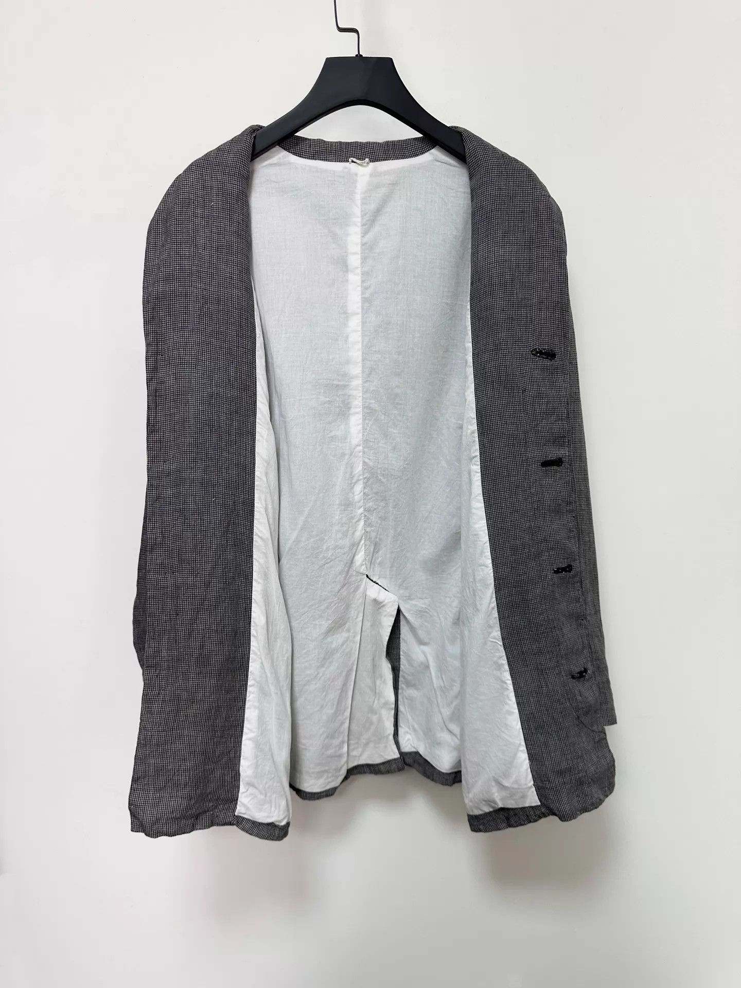 Other Ricorrrobe Finch Pattern Linen Coat Charcoal Gray Size US S / EU 44-46 / 1 - 3 Thumbnail