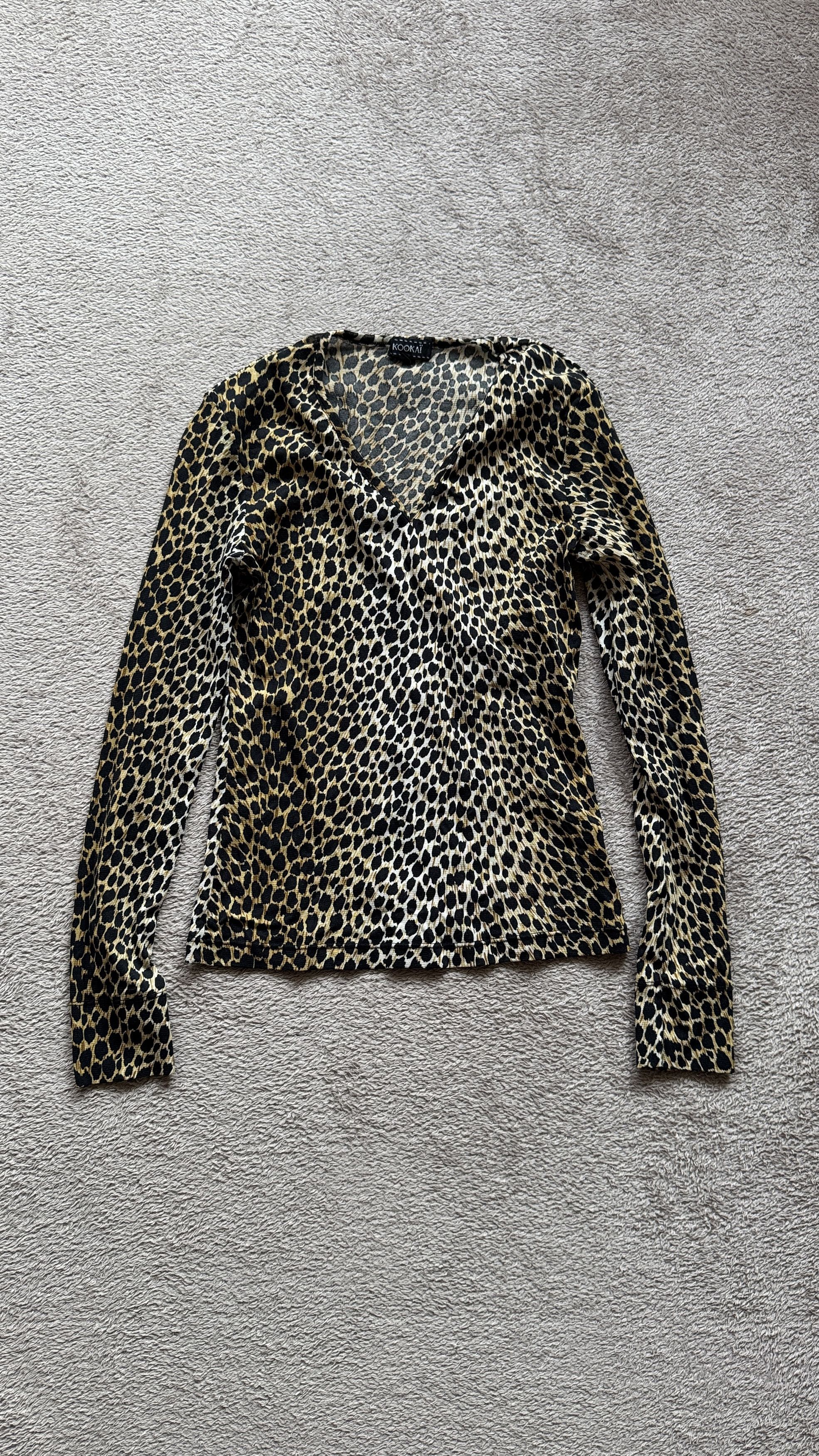 Hysteric Glamour Leopard Animal Pattern Longsleeve Mesh Tank Top Cavalli Vibe Size M / US 6-8 / IT 42-44 - 1 Thumbnail
