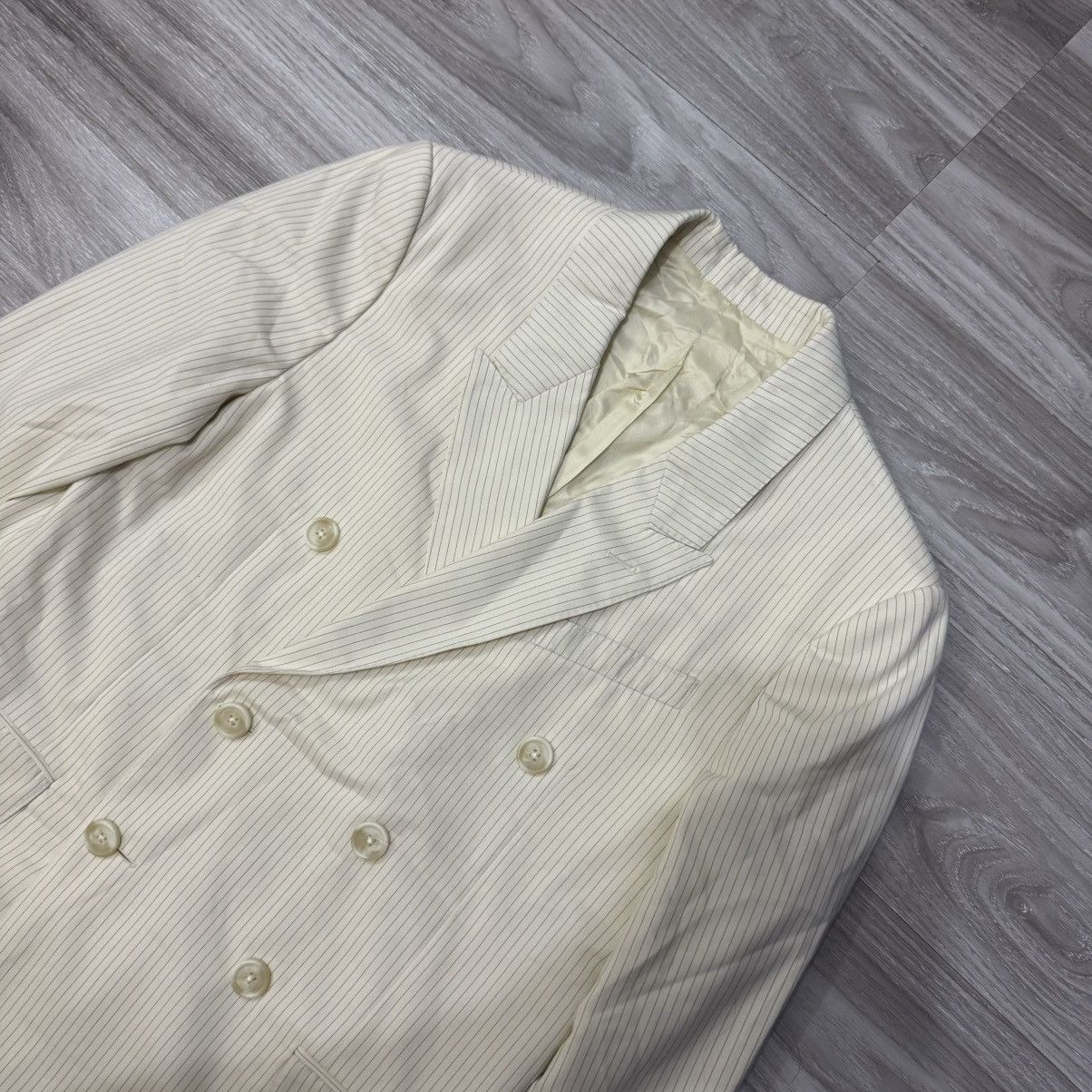 Celine × Hedi Slimane SS20 Celine by Hedi Slimane Pinstripe Double breasted blazer Size 38R - 4 Thumbnail