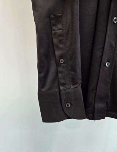 Tom Ford o1sm1stk0725 Pure Silk Shine Jersey Shirt in Shine Brown Size US L / EU 52-54 / 3 - 3 Thumbnail