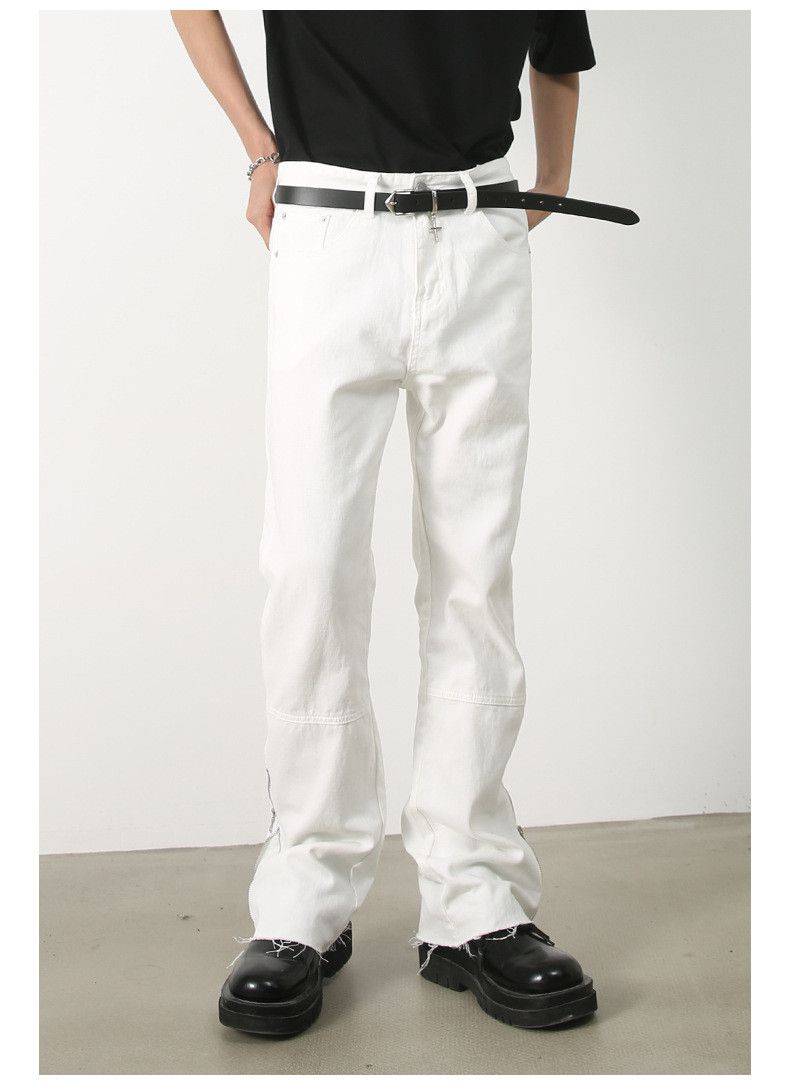 Japanese Brand × Jean Men's loose straight raw edge casual flared jeans Size US 32 / EU 48 - 1 Thumbnail