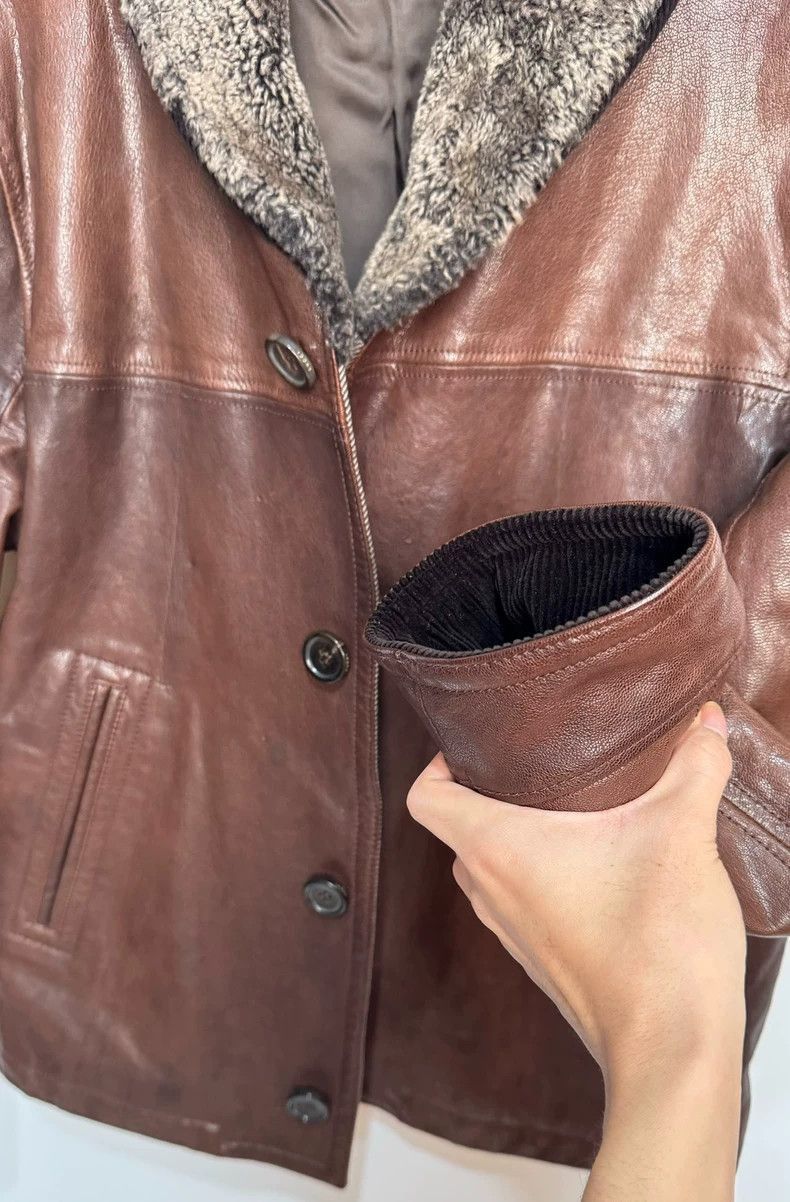 Gucci Gucci Brown Leather Jacket with Fur Collar-2506 Size US L / EU 52-54 / 3 - 5 Thumbnail