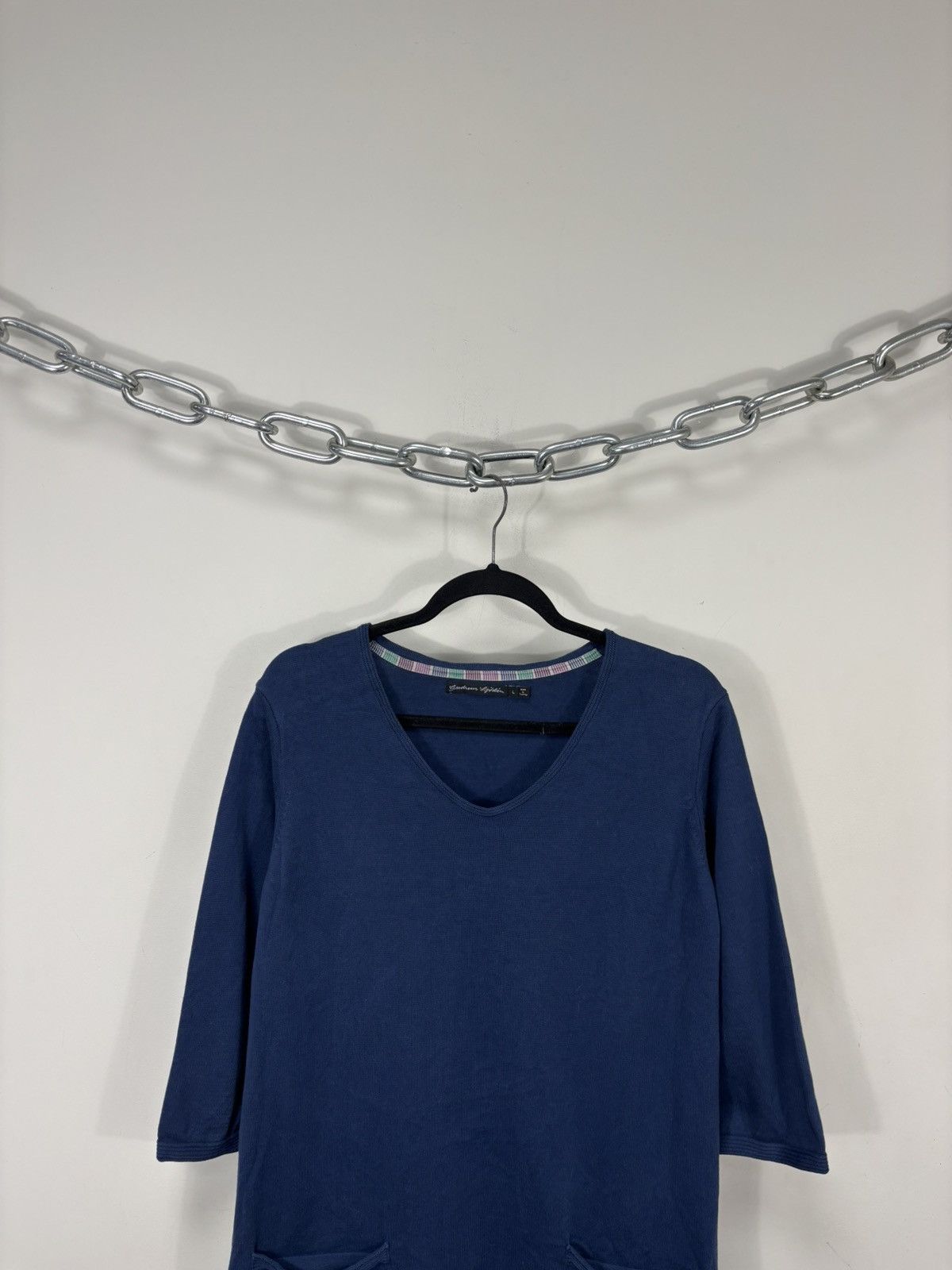 Gudrun Sjoden Gudrun Sjoden Women’s Blue Relaxed Pockets Long Sleeve Dress Size L / US 10 / IT 46 - 2 Thumbnail