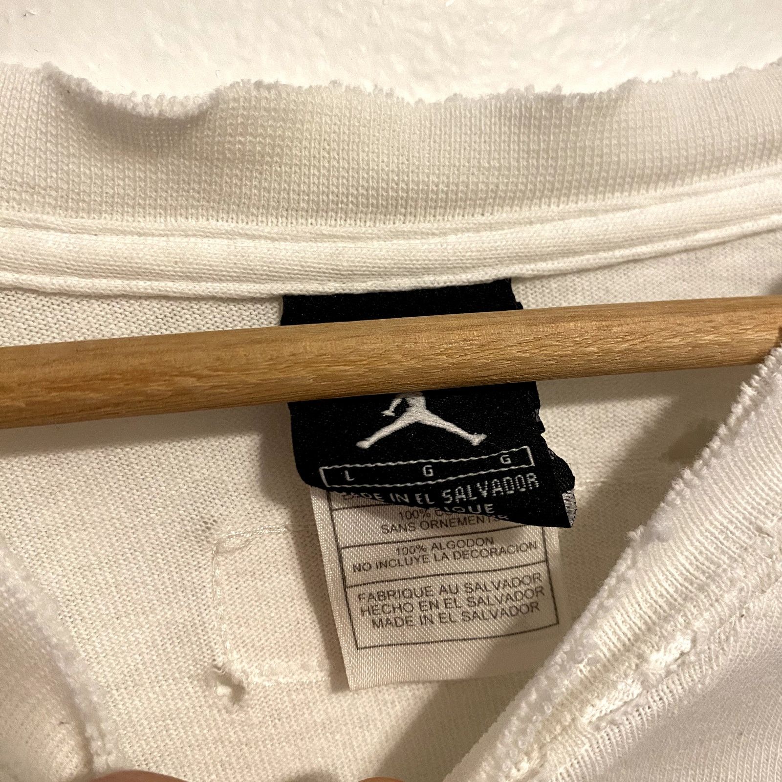 Jordan Brand × Nike × Vintage Vintage Jordan Jumpman Felt Logo 90s Long Sleeve T Shirt Size US L / EU 52-54 / 3 - 3 Thumbnail