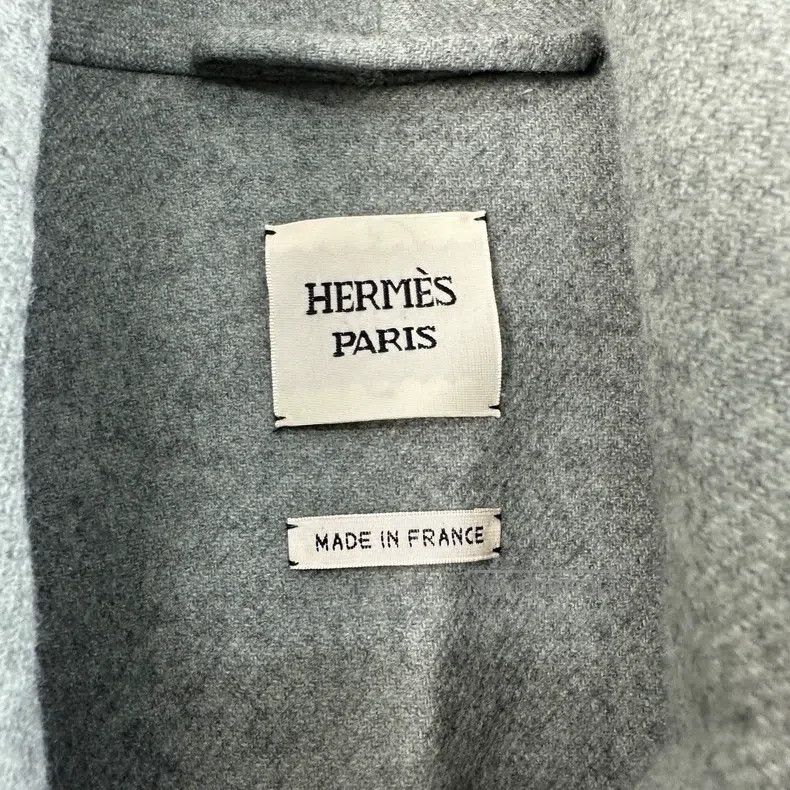 Other Hermes Lady's Grey Long Cashmere Overcoat Size XS / US 0-2 / IT 36-38 - 4 Thumbnail