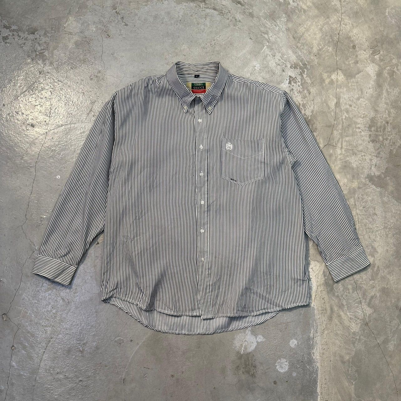 Gucci Vintage GEMMA GUCCI Striped Button Up Shirt Size US L / EU 52-54 / 3 - 1 Thumbnail