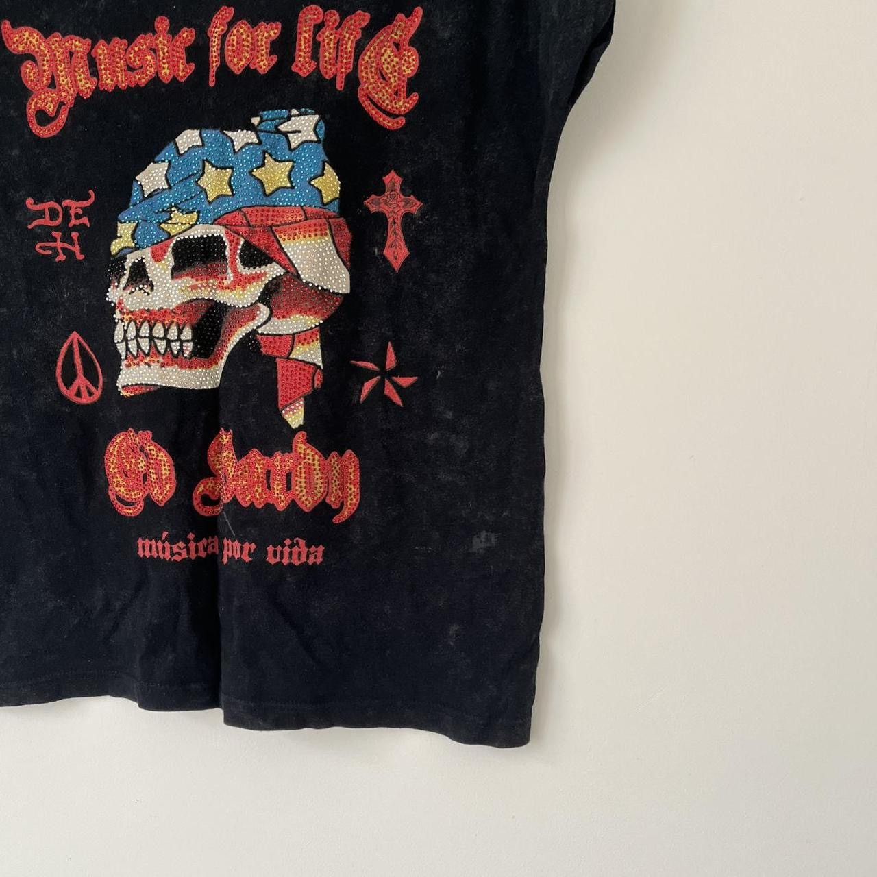 Ed Hardy Ed Hardy Y2K Rhinestone Skull Graphic Baby Tee Size S / US 4 / IT 40 - 2 Thumbnail