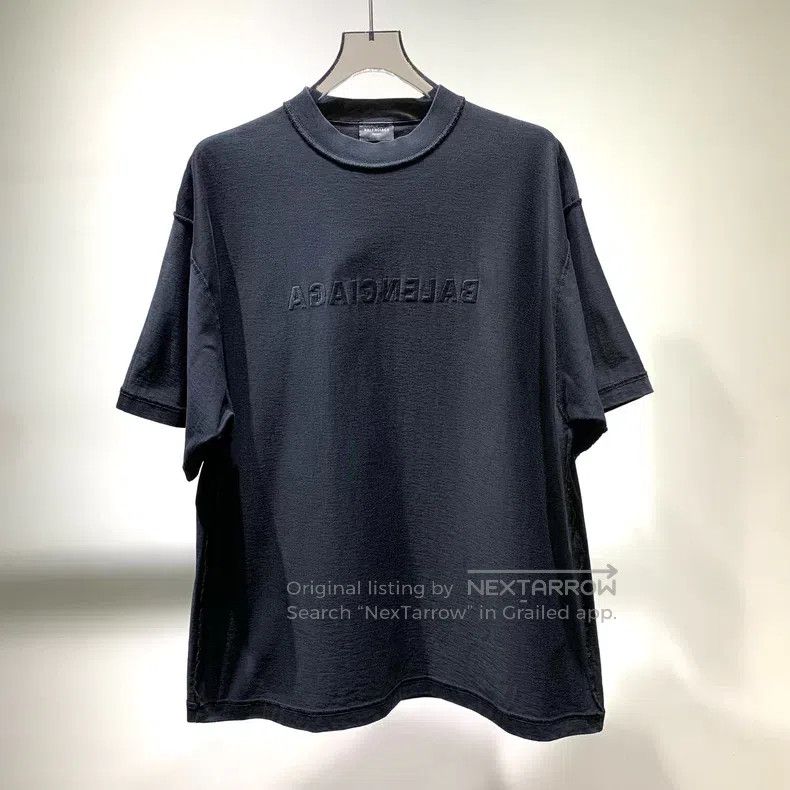 Balenciaga Balenciaga Embroidered Logo Short Sleeve Size US S / EU 44-46 / 1 - 1 Thumbnail