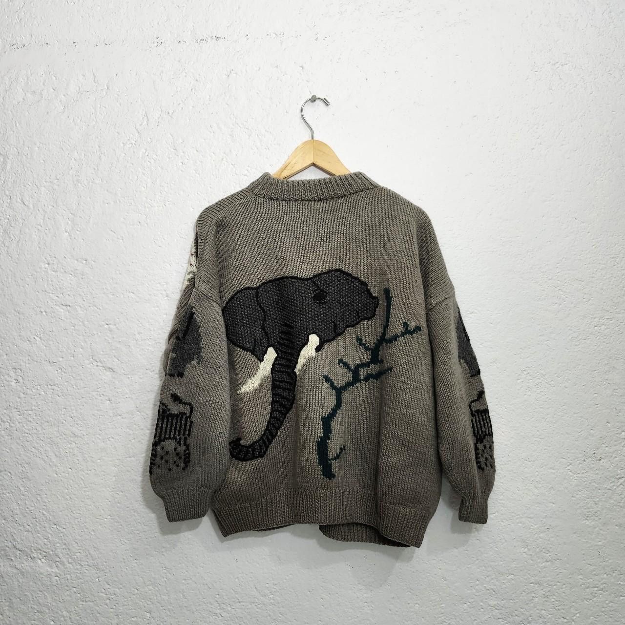 Other Vintage Animal-Themed Cardigan Sweater – Size XXL / US 16-18 / IT 52-54 - 2 Thumbnail
