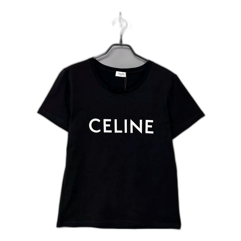 Celine Celine Black Logo Short Sleeve T-Shirt Size L / US 10 / IT 46 - 1 Thumbnail