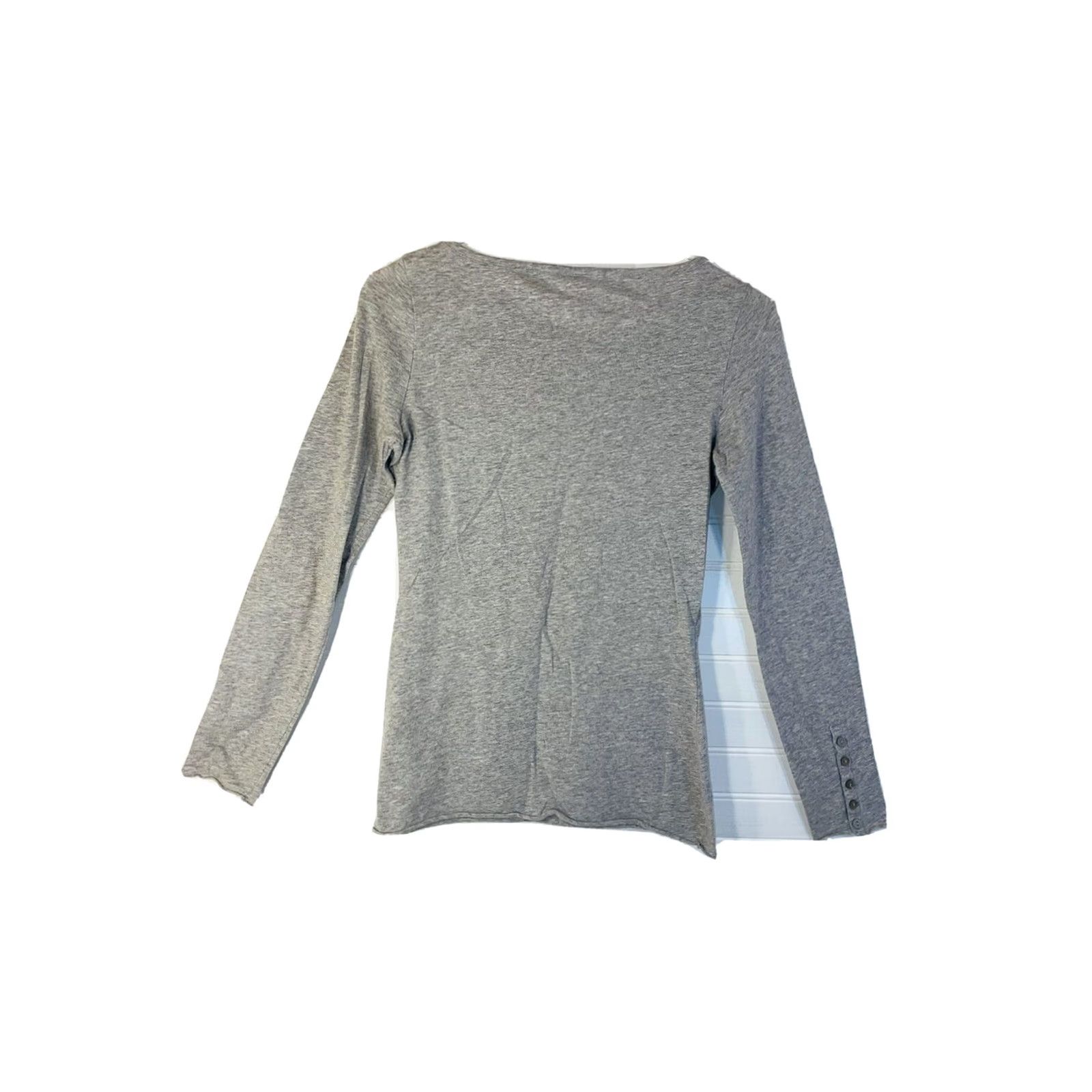 Vintage NO BOUNDARIES Shirt M Women Long Sleeve Round Neck Gray Heather New NWOT Size M / US 6-8 / IT 42-44 - 3 Thumbnail