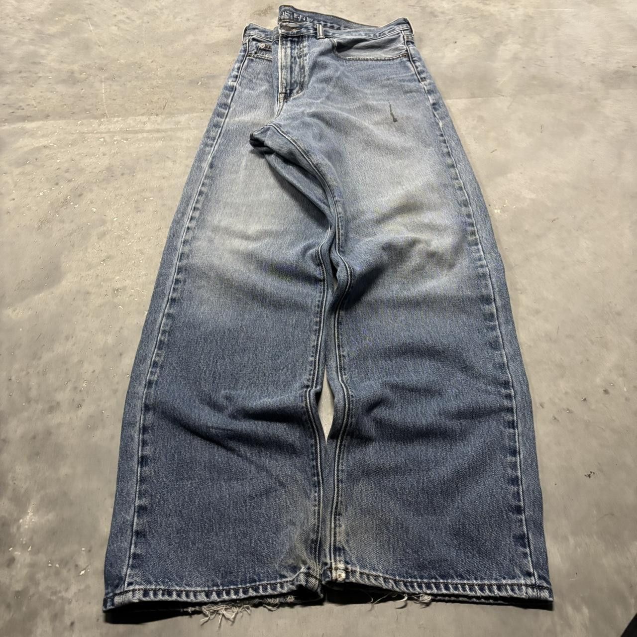 Japanese Brand × Vintage Crazy Vintage Y2K/2000s Faded Medium Wash Essential Denim Jeans! Size US 38 / EU 54 - 3 Thumbnail