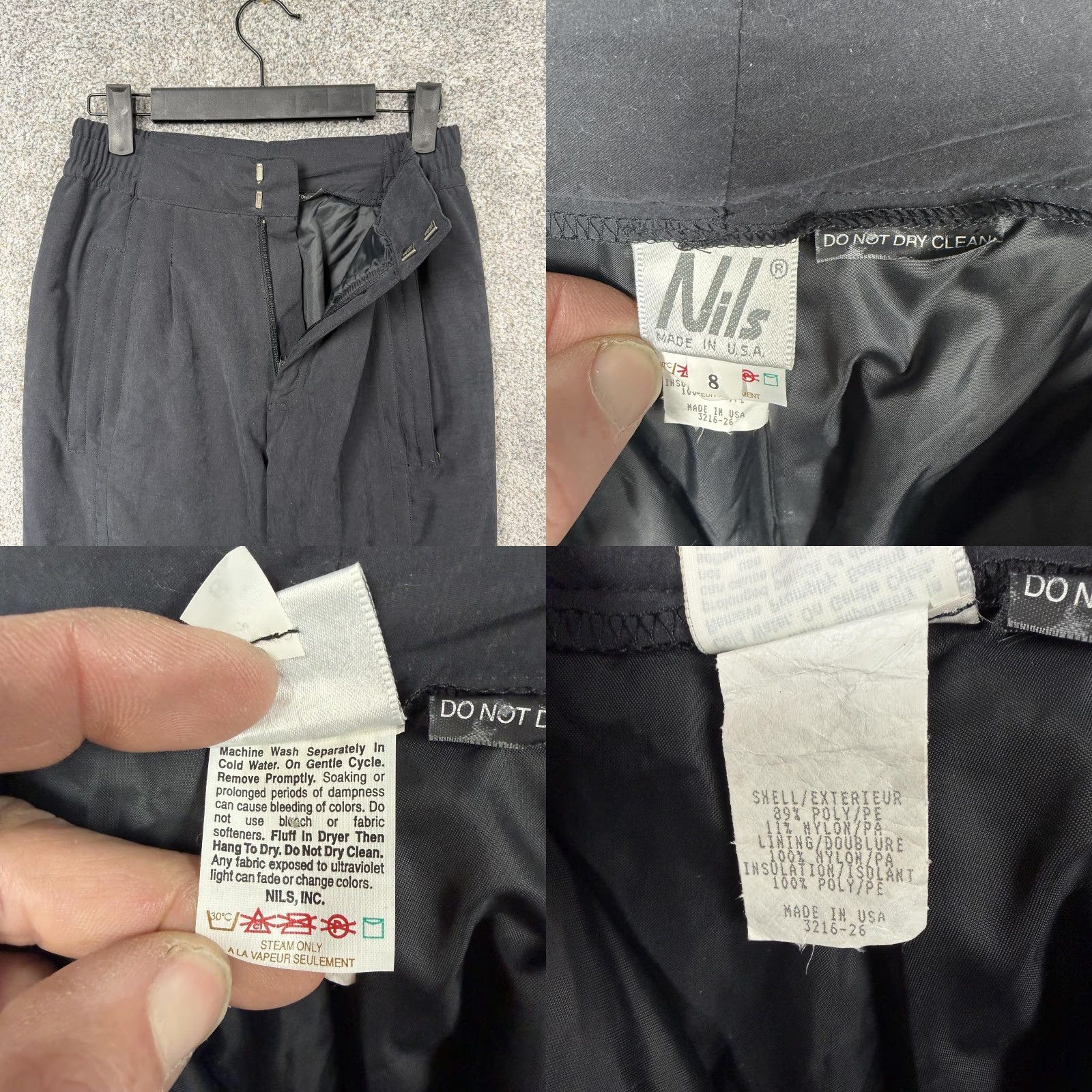 Etro VINTAGE Nils Snow Pants Women 8 Insulated Ski Tapered Blue Pockets Zip Pocket Winter Activewear Front Zip Fly Elastic Waist 26in 31in 80s 90s Size 30" / US 8 / IT 44 - 8 Thumbnail