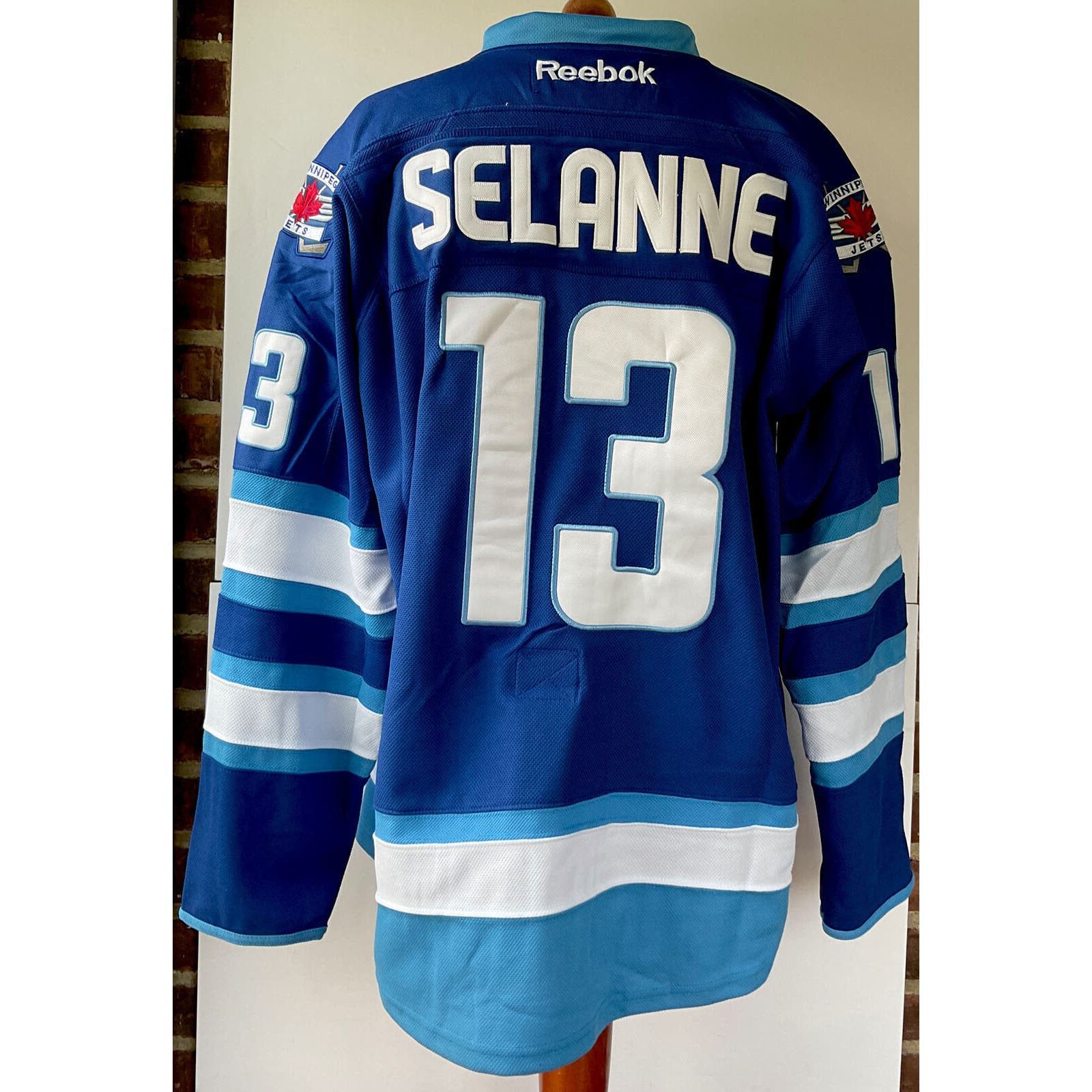 image of Reebok Ccm Teemu Selanne Winnipeg Jets Jersey Size 54 in Blue, Men's