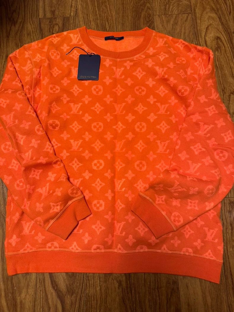 Louis Vuitton LV Orange Monogram Fleece Sweatshirt Size US XXL / EU 58 / 5 - 1 Thumbnail