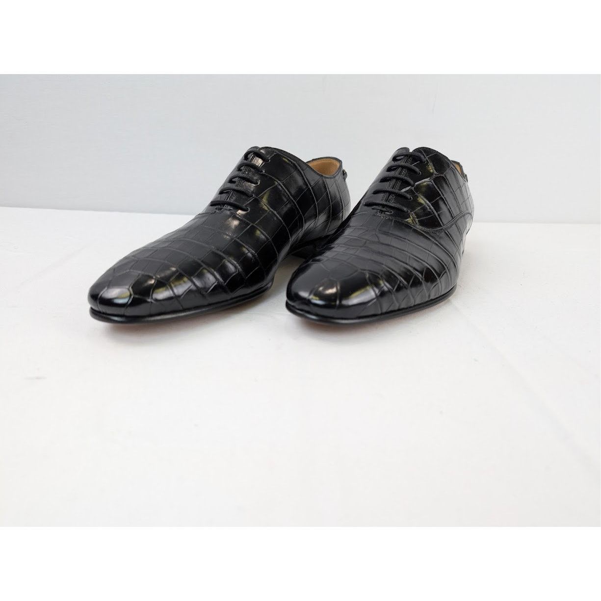 Gucci o1rshd1 Croco Niloticus Shoes in Black Size US 10.5 / EU 43-44 - 7 Thumbnail