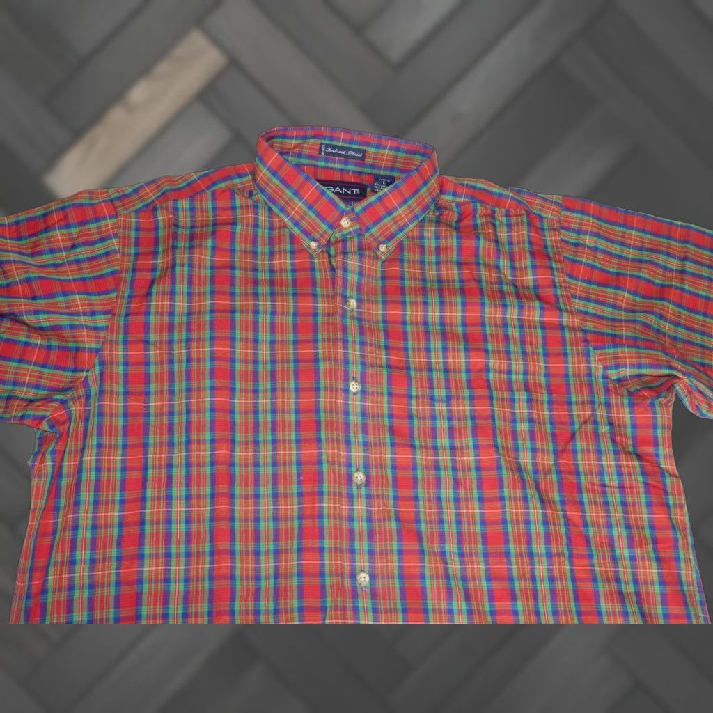 Gant VINTAGE GANT Men's Short Sleeve Button-Up Shirt Size Large Red Plaid 90s Size US L / EU 52-54 / 3 - 1 Thumbnail