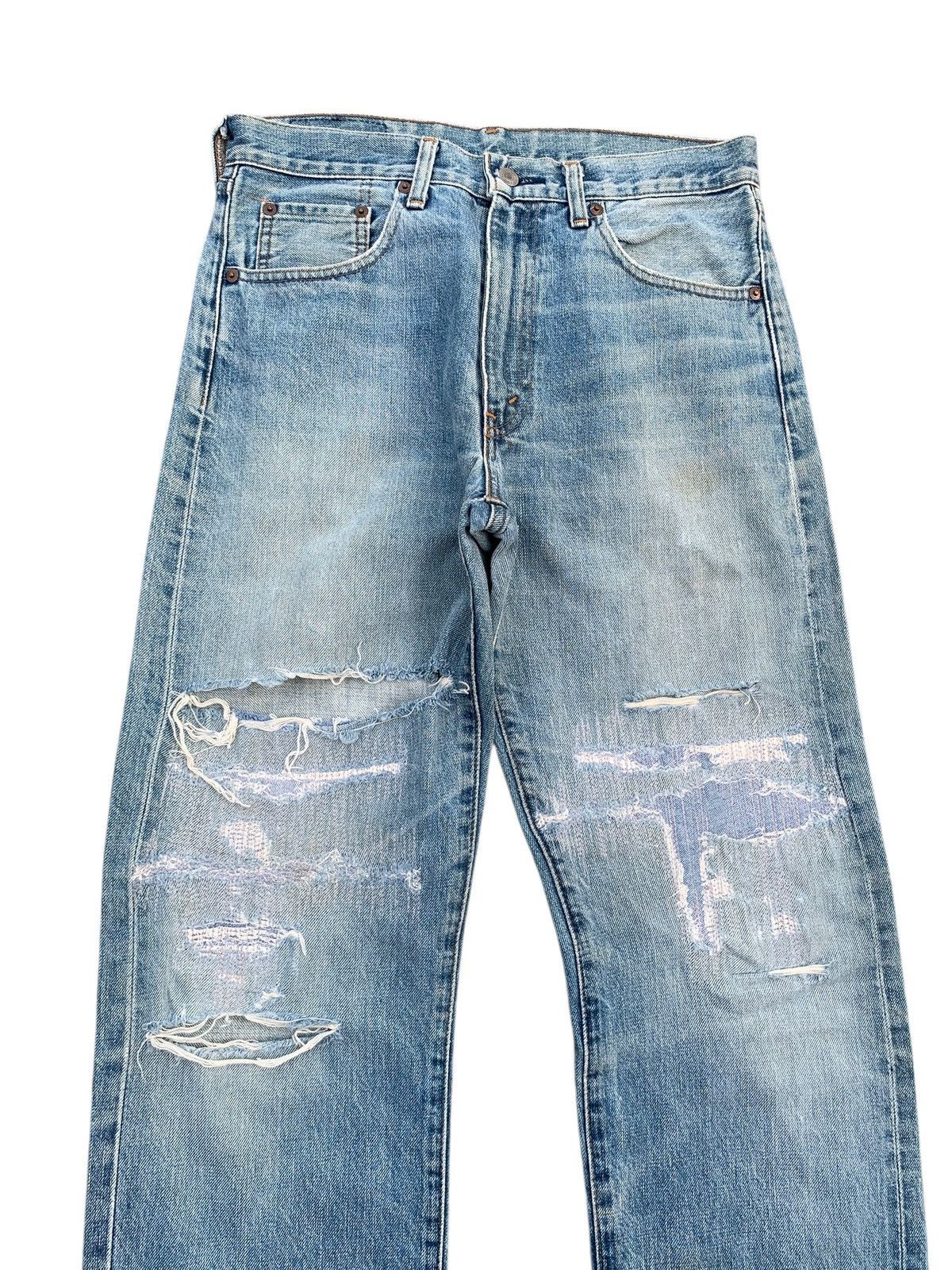 Levi's VINTAGE LEVI'S BIG E 502 TRASHER SELVEDGE DISTRESSED DENIM Size US 31 - 6 Thumbnail