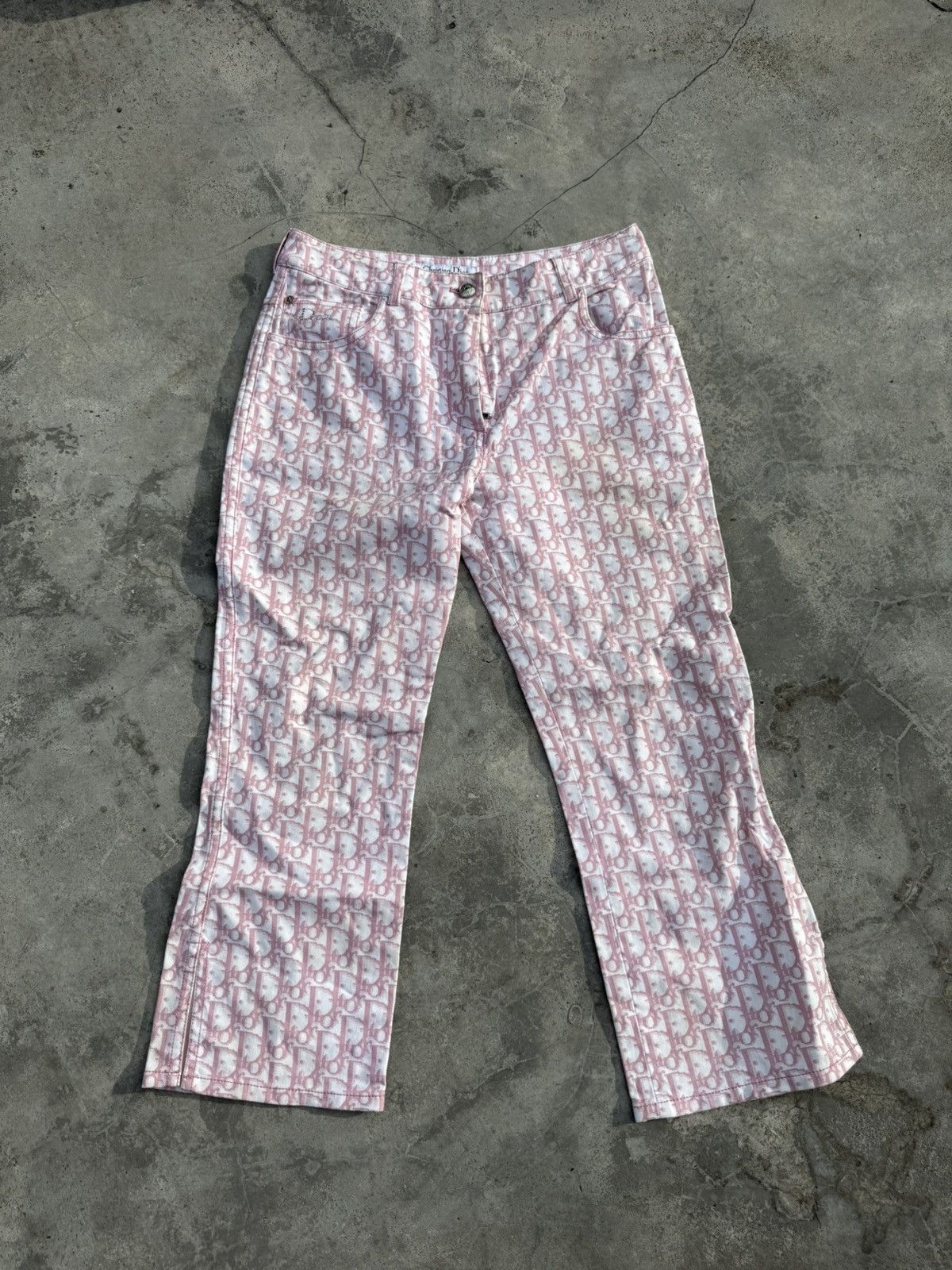 Christian Dior Monsieur Vintage Christian Dior John Galliano Monogram Pants Size 26" / US 2 / IT 38 - 1 Thumbnail