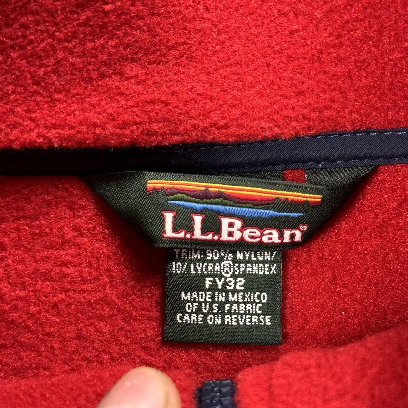 Vintage VTG MENS LL BEAN 1/4 PILE FLEECE CHERRY RED MEDIUM OUTDOOR HIKING JACKET SWEATER Size US M / EU 48-50 / 2 - 5 Thumbnail