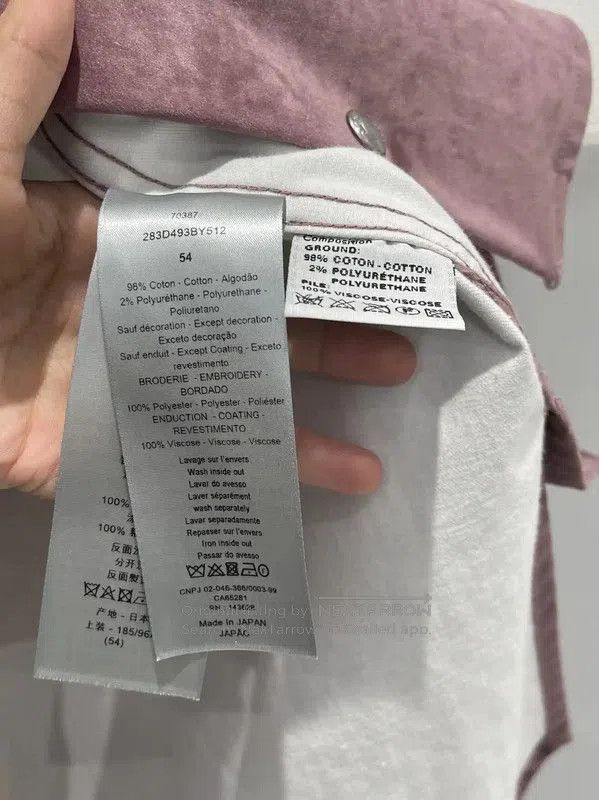 Dior Dior Pink Long Sleeve Embroidered Shirt . Size US M / EU 48-50 / 2 - 8 Thumbnail