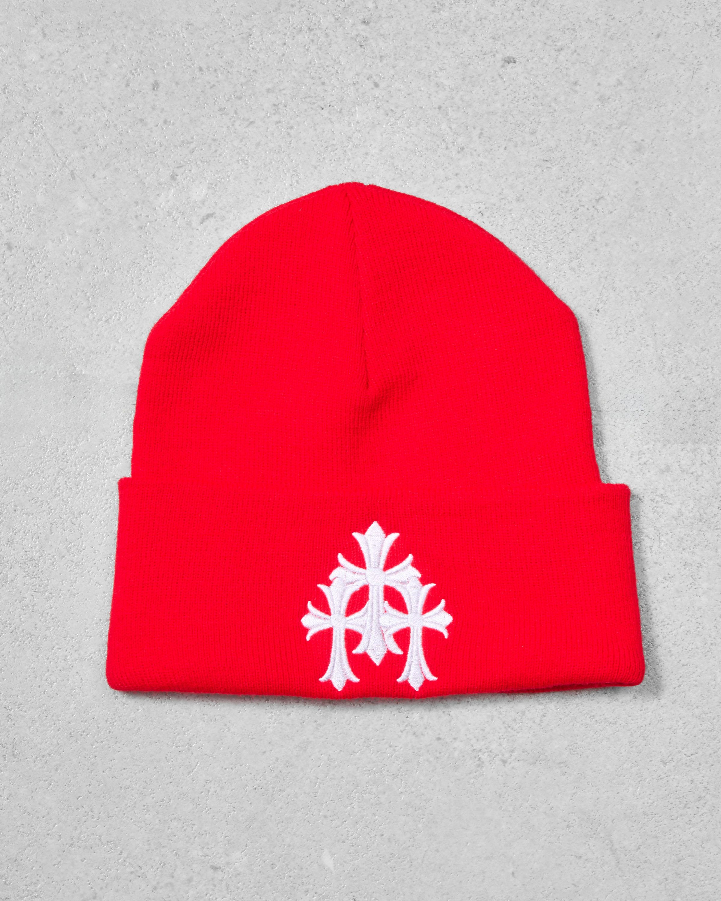 Chrome Hearts CHROME HEARTS Cross Cemetery Red Beanie Size ONE SIZE - 2 Thumbnail